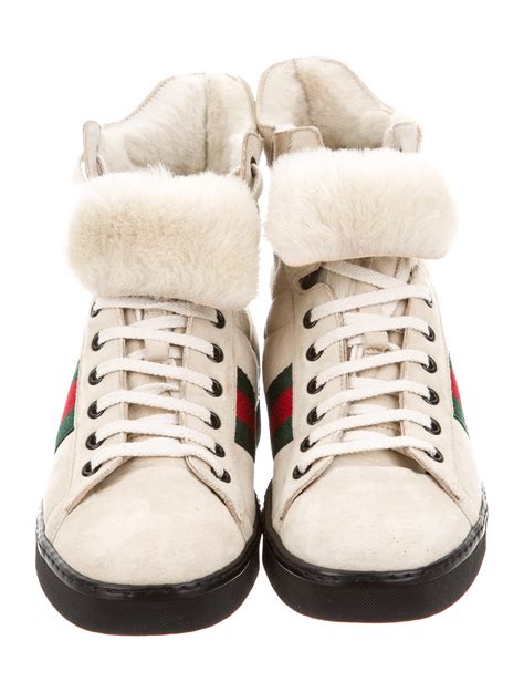 gucci scarpe sneakers|Gucci fur sneakers women's.